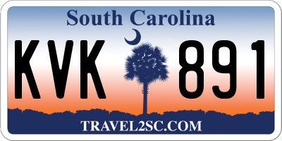 SC license plate KVK891