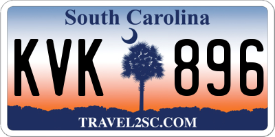 SC license plate KVK896
