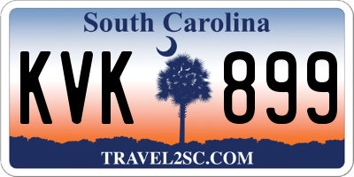 SC license plate KVK899