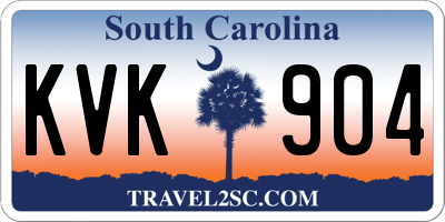 SC license plate KVK904
