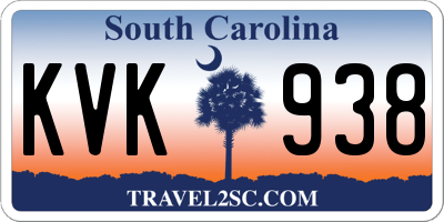 SC license plate KVK938