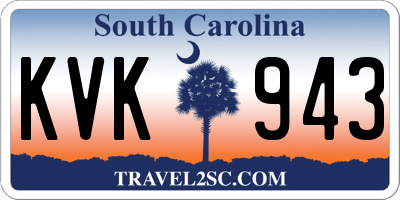SC license plate KVK943