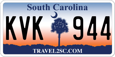 SC license plate KVK944