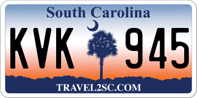 SC license plate KVK945
