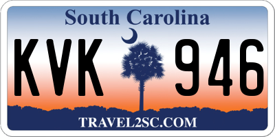 SC license plate KVK946