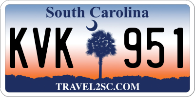 SC license plate KVK951