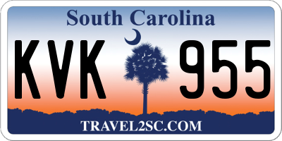 SC license plate KVK955