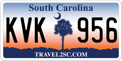 SC license plate KVK956