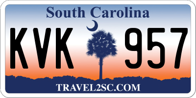 SC license plate KVK957
