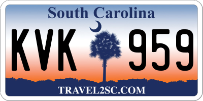 SC license plate KVK959
