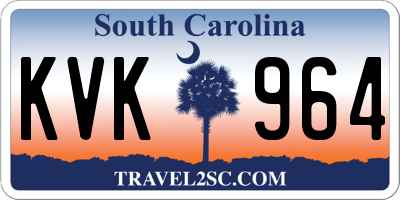 SC license plate KVK964