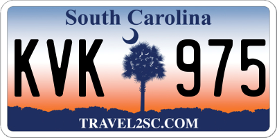 SC license plate KVK975