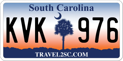 SC license plate KVK976