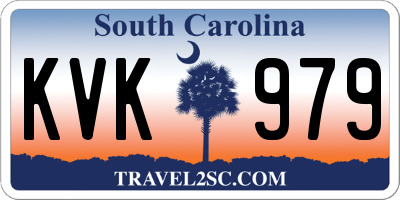 SC license plate KVK979
