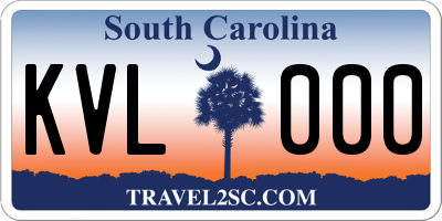 SC license plate KVL000