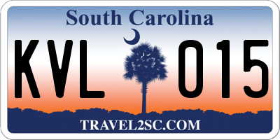 SC license plate KVL015