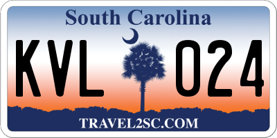 SC license plate KVL024