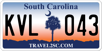 SC license plate KVL043