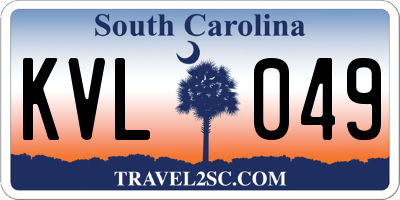 SC license plate KVL049