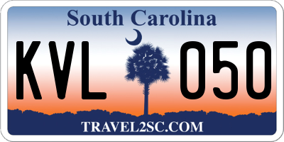SC license plate KVL050