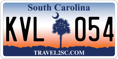 SC license plate KVL054