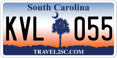 SC license plate KVL055