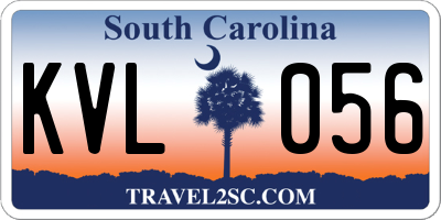 SC license plate KVL056
