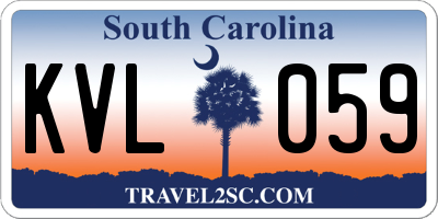 SC license plate KVL059