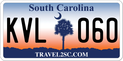 SC license plate KVL060
