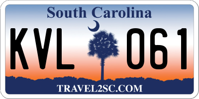 SC license plate KVL061
