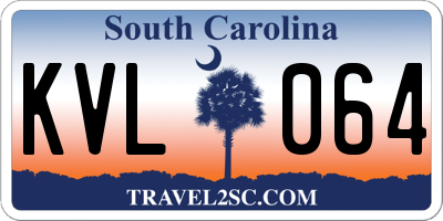 SC license plate KVL064