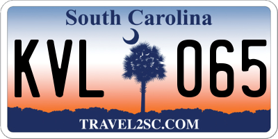 SC license plate KVL065