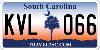 SC license plate KVL066
