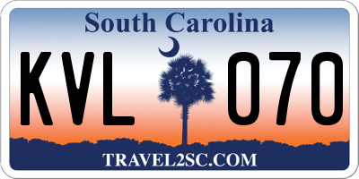 SC license plate KVL070