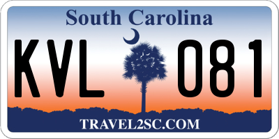 SC license plate KVL081