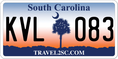 SC license plate KVL083