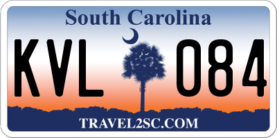 SC license plate KVL084