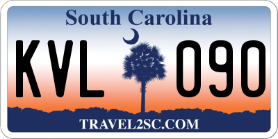 SC license plate KVL090
