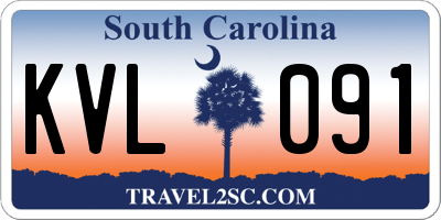 SC license plate KVL091