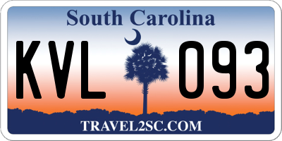 SC license plate KVL093