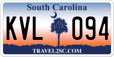 SC license plate KVL094