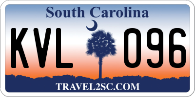 SC license plate KVL096