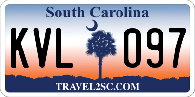 SC license plate KVL097