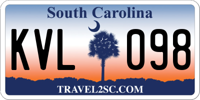 SC license plate KVL098