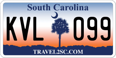 SC license plate KVL099