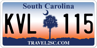 SC license plate KVL115