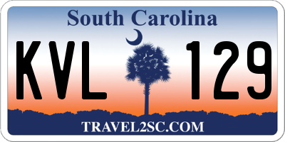 SC license plate KVL129
