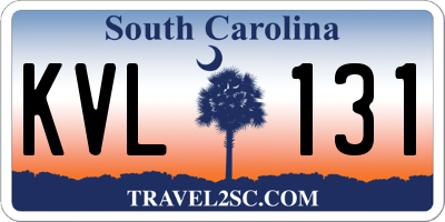 SC license plate KVL131