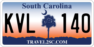 SC license plate KVL140