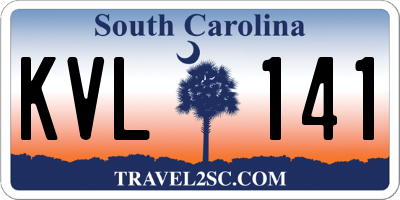 SC license plate KVL141